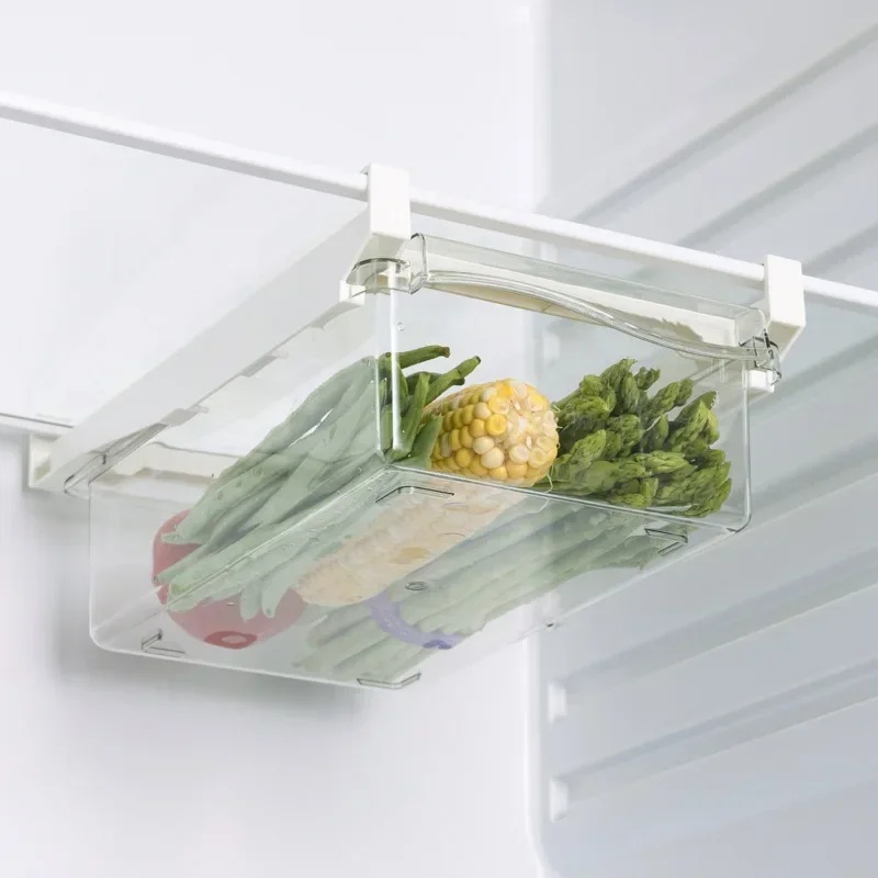 Food Storage Without Plastic - Wiszący wysuwany organizer do lodówki, plastikowy