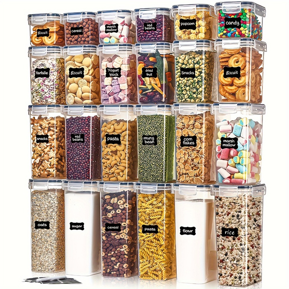 Food Storage Cabinet For Kitchen - 24 szt. Pojemniki do przechowywania żywności,
