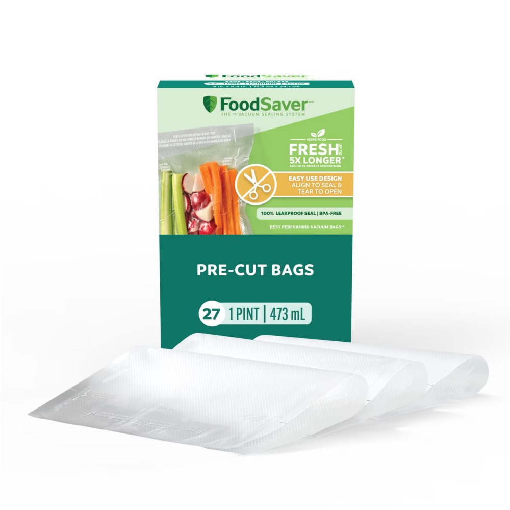 Food Storage Vacuum Seal Bags - Woreczki próżniowe FoodSaver Pint, 27 sztuk,