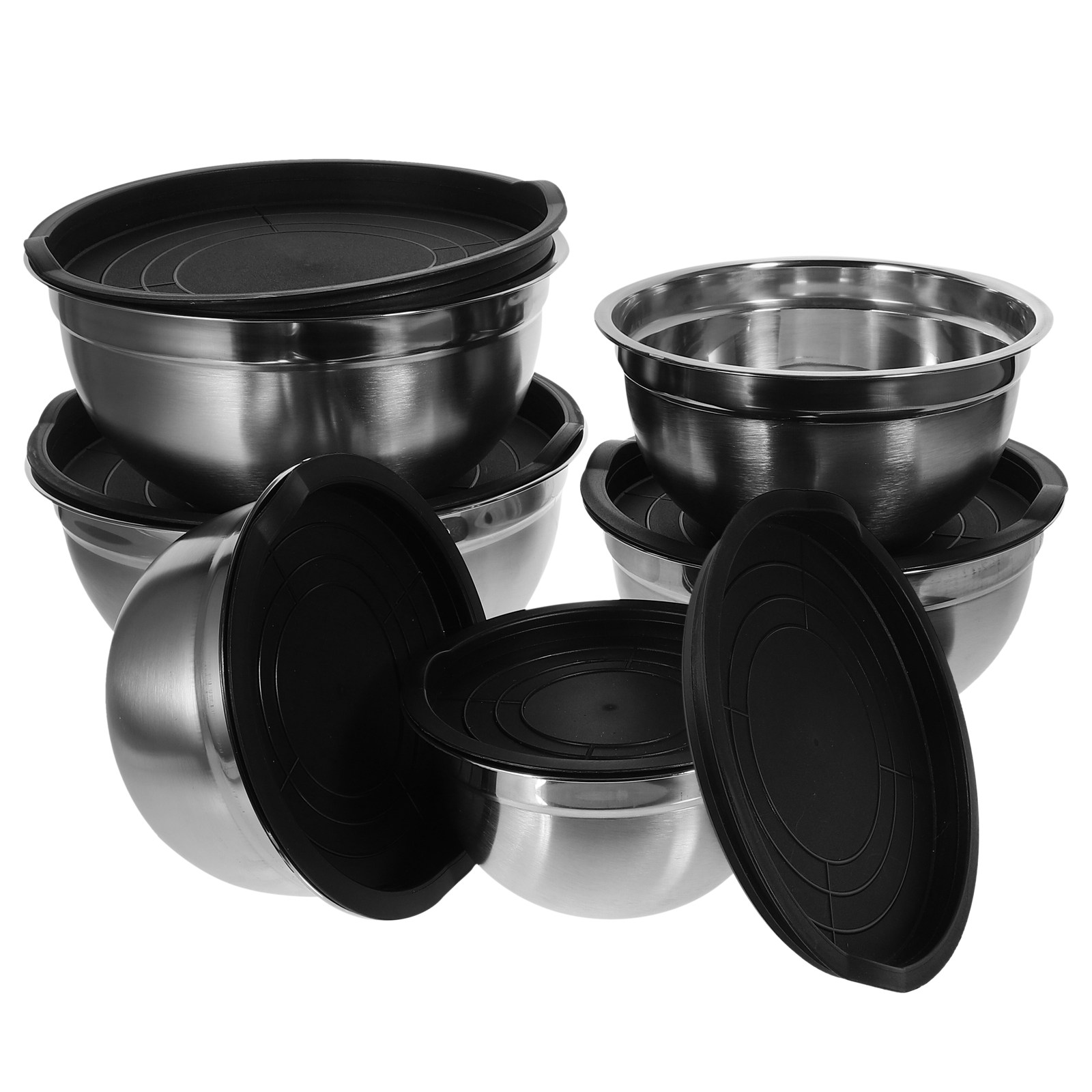 Food Storage In Stainless Steel - 1 Zestaw Wielowarstwowych Pojemników na Żywność