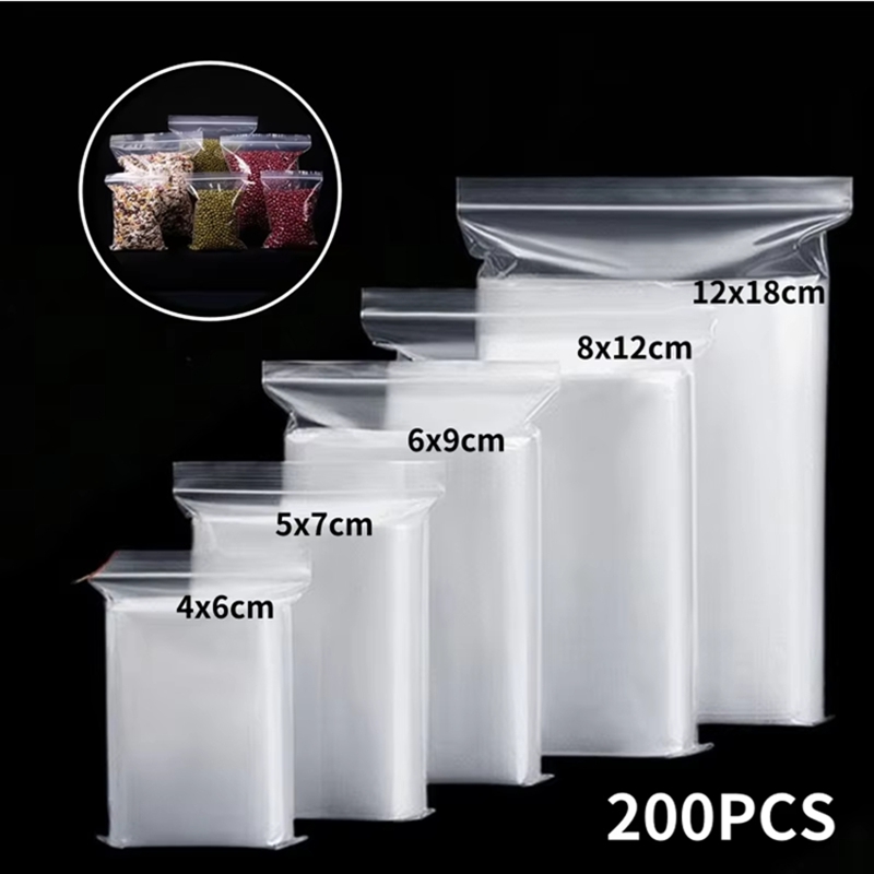 Food Storage Vacuum Seal Bags - 100 szt. przezroczystych torebek z zamkiem