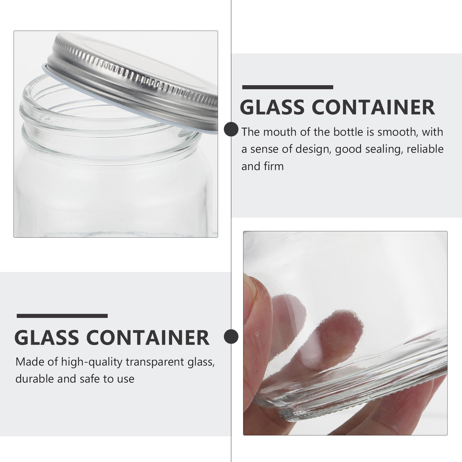 6 sztuk grubych przezroczystyc – Food Storage Jars Airtight recenzja i cena