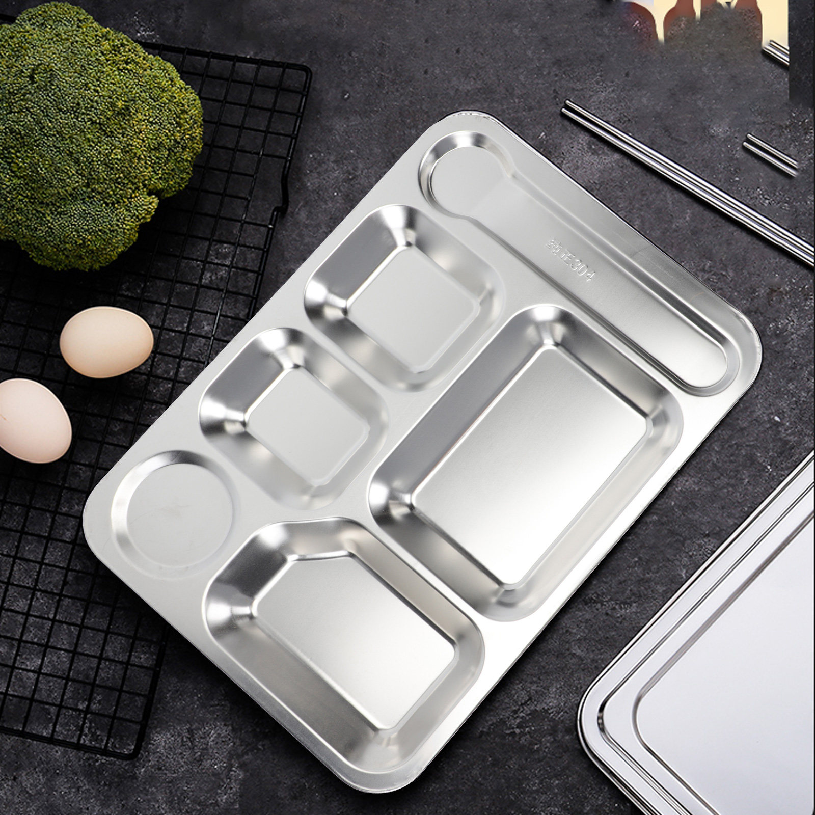 1 szt. Taca na lunch ze stali  – Food Storage In Stainless Steel recenzja i cena