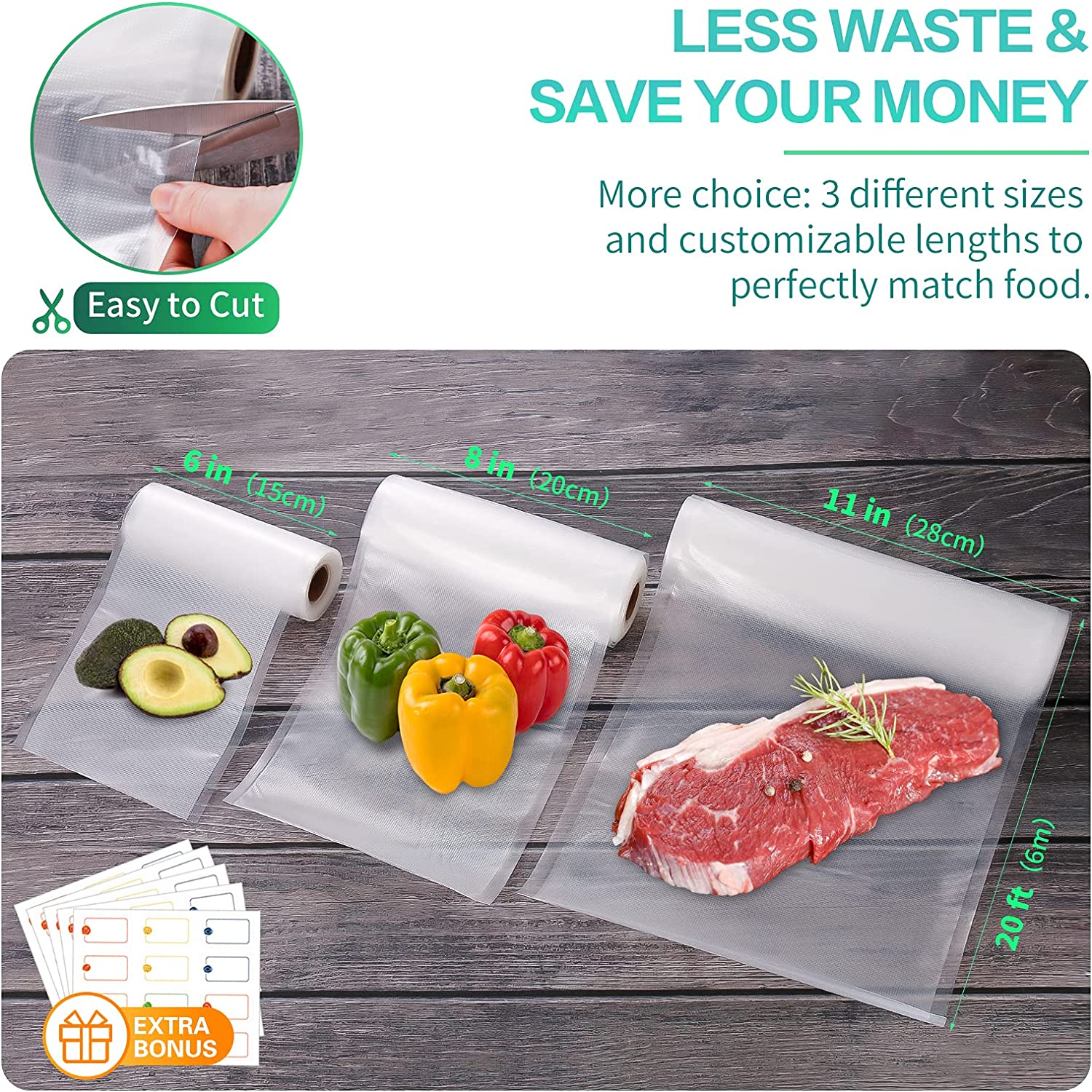Worki do pakowania próżniowego – Food Storage Vacuum Seal Bags recenzja i cena