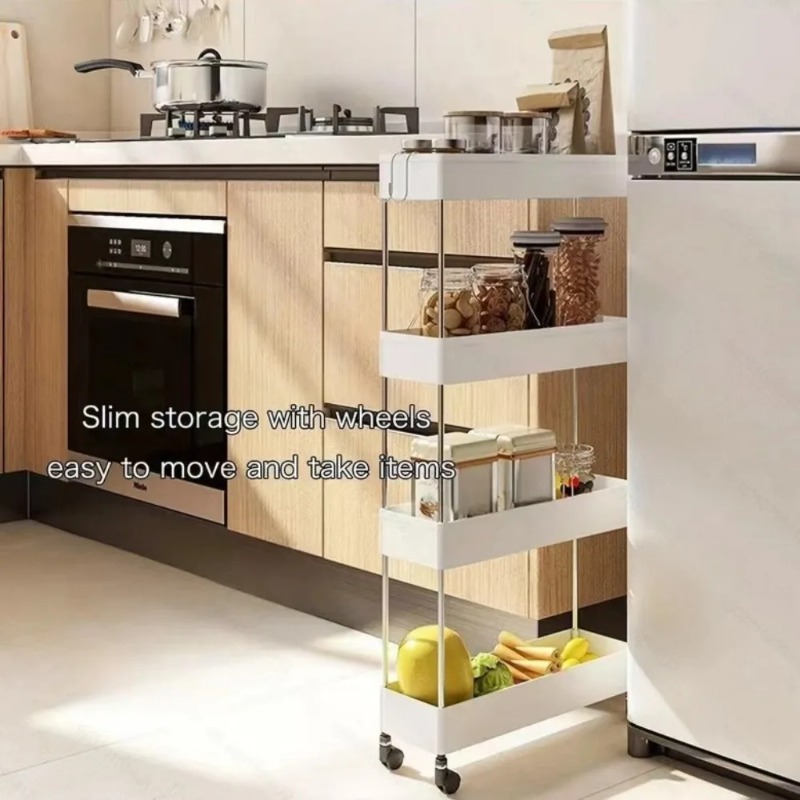 4-poziomowy wózek do przechowy – Food Storage Cabinet For Kitchen recenzja i cena