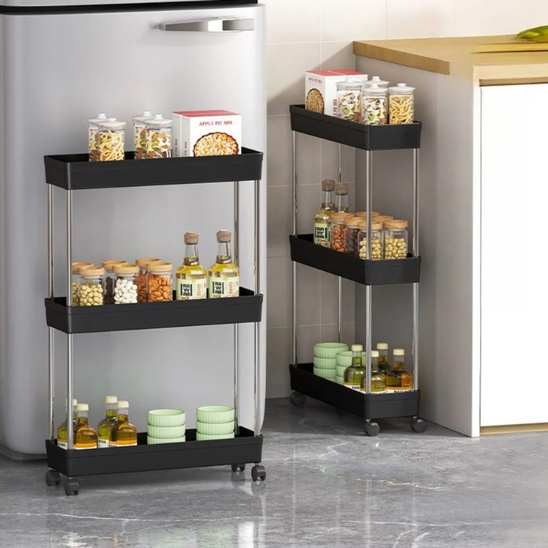 4-poziomowy wózek do przechowy – Food Storage Cabinet For Kitchen recenzja i cena