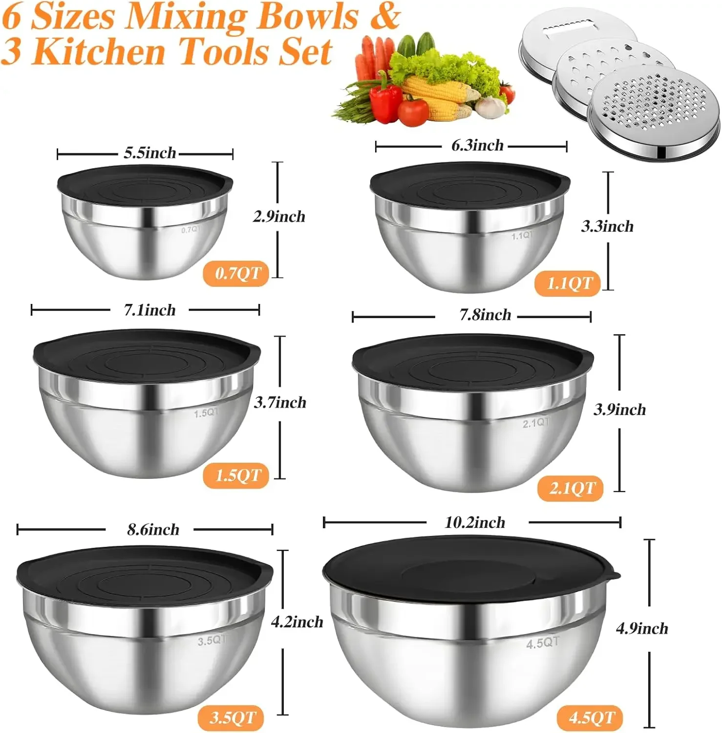 Zestaw 6 misek ze stali nierdz – Food Storage In Stainless Steel recenzja i cena