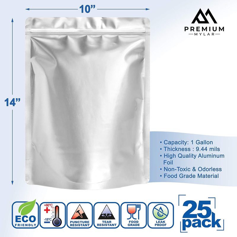25 Torebek Mylarowych - 25x35  – Food Storage Vacuum Seal Bags recenzja i cena