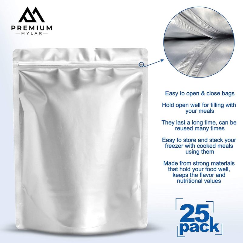 25 Torebek Mylarowych - 25x35  – Food Storage Vacuum Seal Bags recenzja i cena